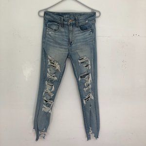 American Eagle Skinny Stretch Ripped Jeans